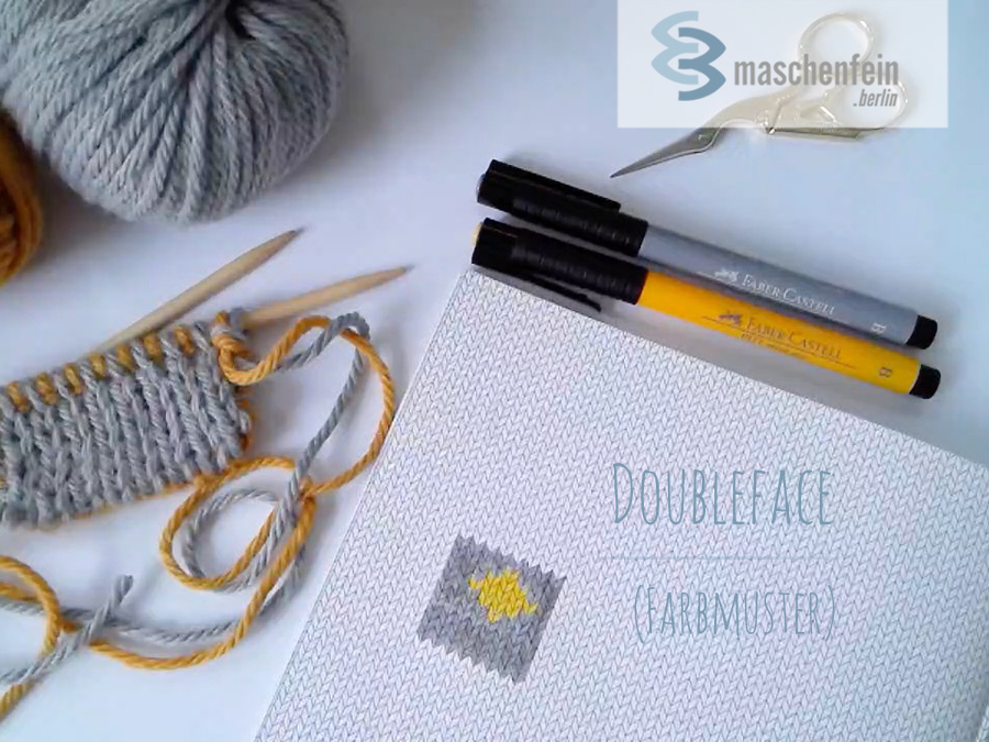 Doubleface color pattern knitting title blog