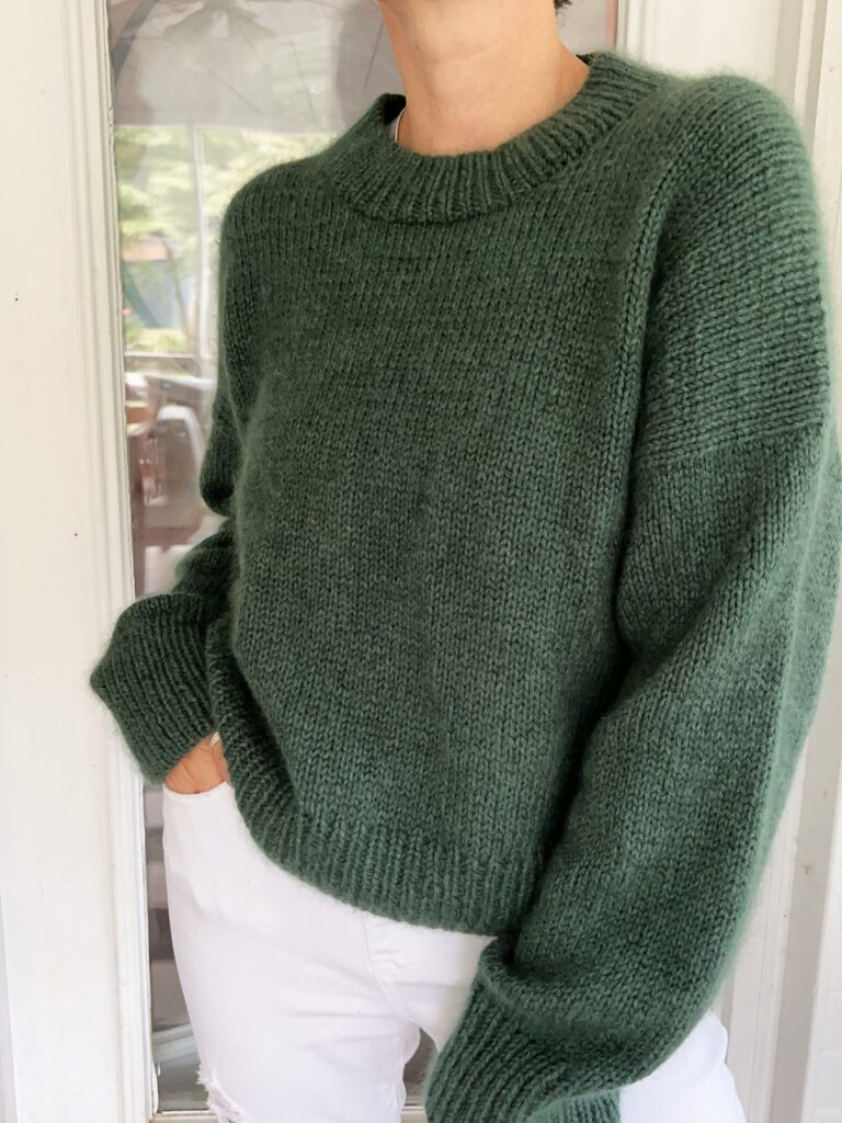 KNITTING PATTERN English Ribbed Knit Fall Sweater One Size Relaxed Fit  Oversized Direct Download PDF 