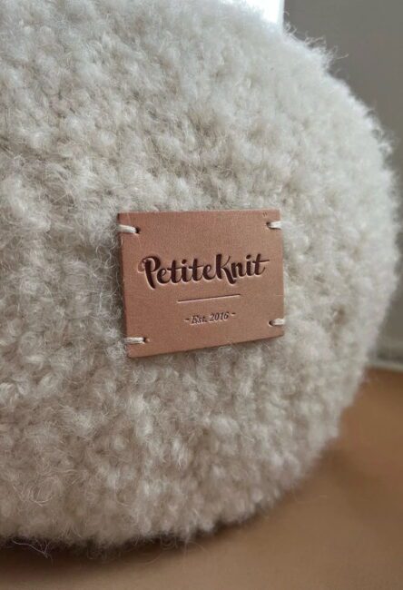 Petite Knit Leather Label